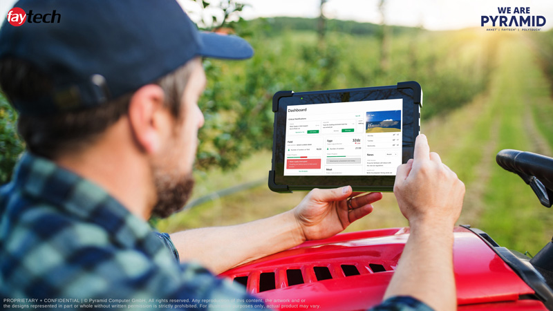 industrial tablet use case agriculture, industrie-tablet landwirtschaft