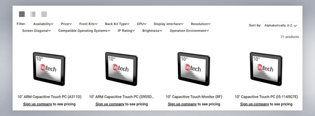 products webshop banner
