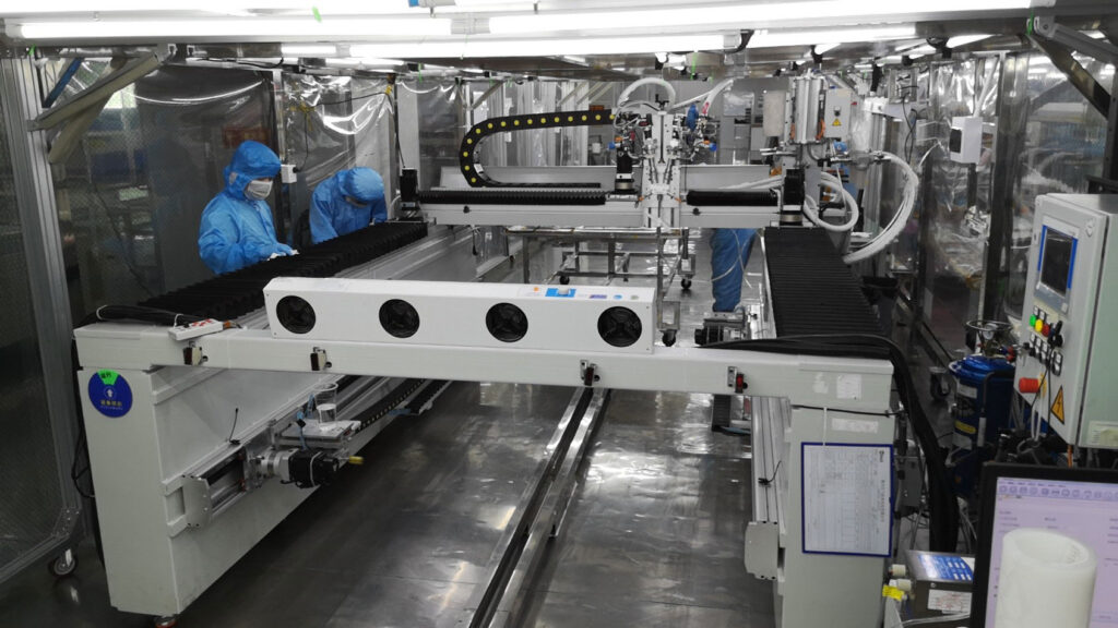 faytech Machinery page showcasing touchscreen manufacturing machinery with semi auto bonding line