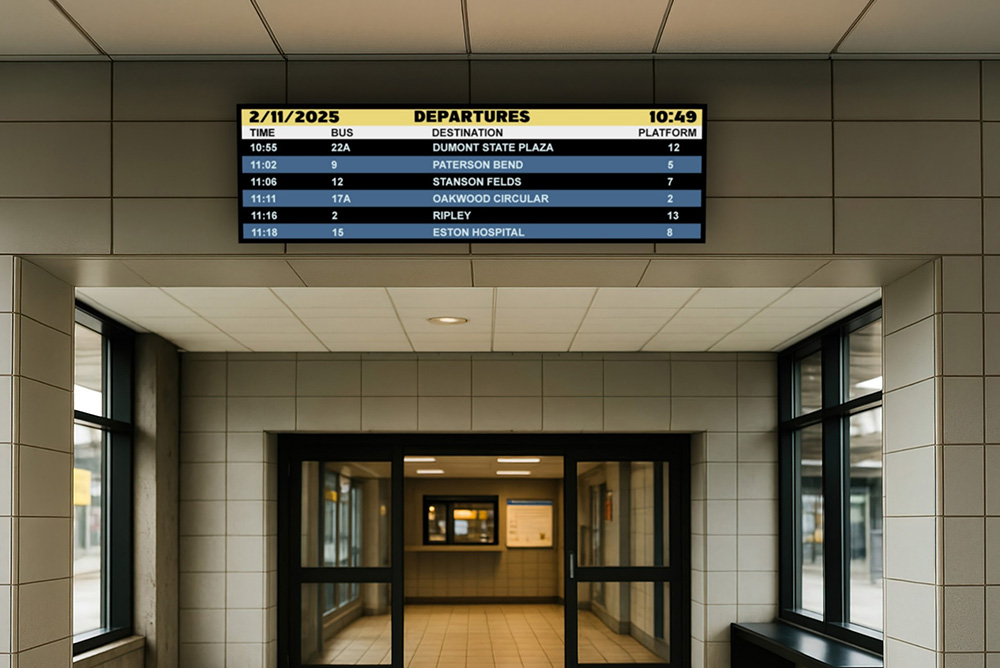 Exploring faytech's Strip-Type Displays Blog Departures Image 01