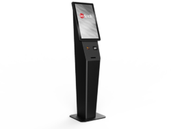 web VMS 215 Kiosk Black front Angle
