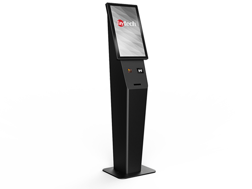 web VMS 215 Kiosk Black front Angle