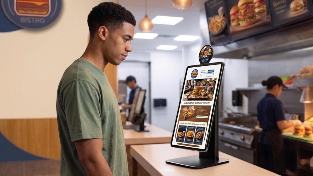 Napster Station Mini Generic Fast Food Mockup In Store Still