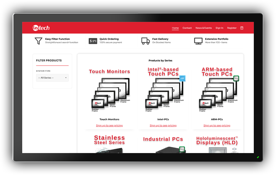 NEW B2B webshop front