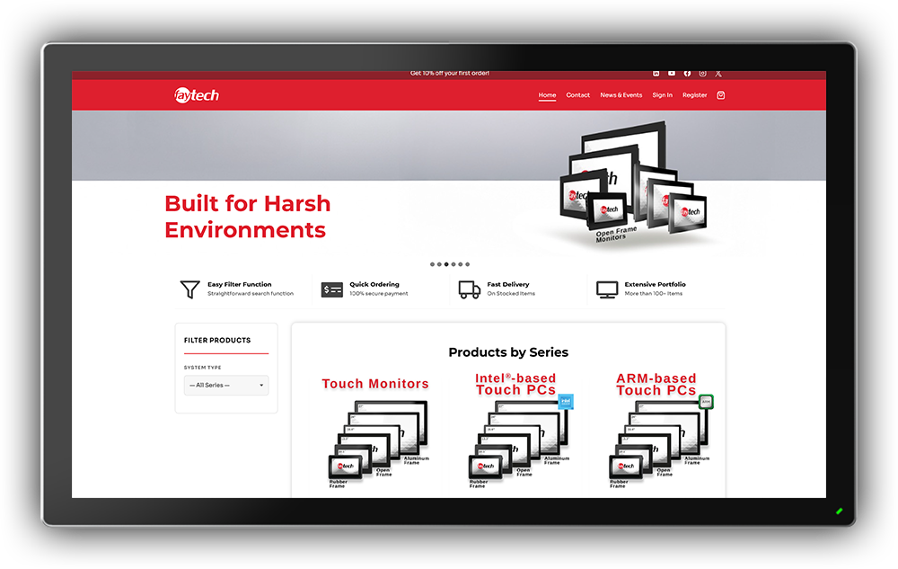 NEW B2B webshop homepage